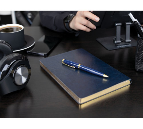 Ручка шариковая Letra Gold, глянцевая, черная