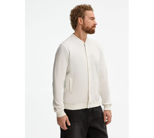 Бомбер унисекс Nuppu, молочно-белый