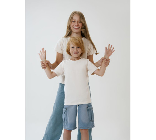 Футболка детская T-Bolka Kids, молочно-белая