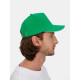 Бейсболка Long Beach, ярко-зеленая с белым