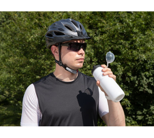 Бутылка для велосипеда Bikescape, белая с синим
