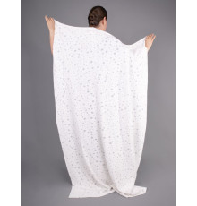 Плед Snowspot Fluffy, белый с люрексом