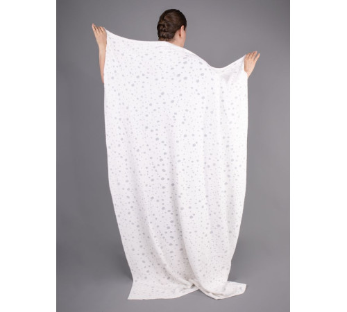 Плед Snowspot Fluffy, белый с люрексом