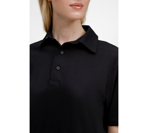 Рубашка поло унисекс Senti, черная