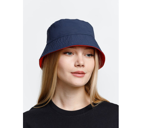 Панама Nylon двусторонняя, темно-синяя с красным