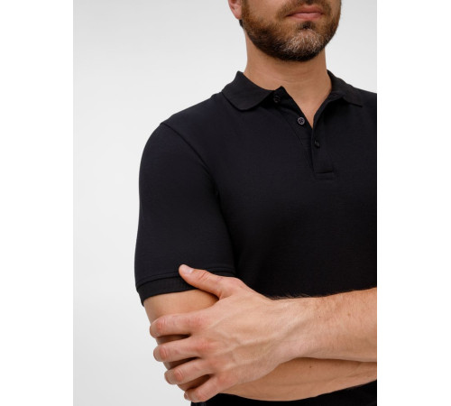 Рубашка поло унисекс Upswing, черная