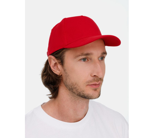 Бейсболка Long Beach, красная