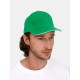 Бейсболка Long Beach, ярко-зеленая с белым