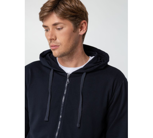 Толстовка на молнии с капюшоном Siverga 2.0, темно-синяя