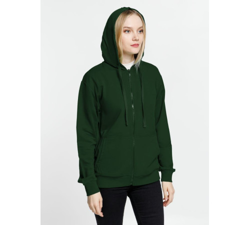 Толстовка на молнии с капюшоном Siverga 2.0, темно-зеленая
