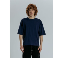 Футболка оверсайз унисекс Base Space, темно-синяя