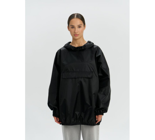 Дождевик-анорак Alatau, укороченный, черный, единый размер