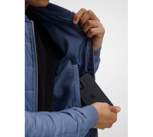 Куртка унисекс Warmbridge, синяя (джинс)