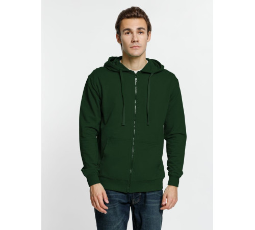 Толстовка на молнии с капюшоном Siverga 2.0, темно-зеленая