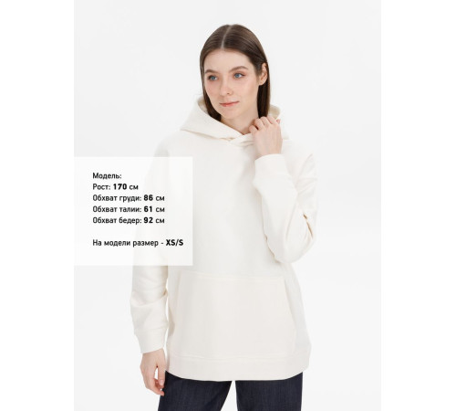 Худи оверсайз унисекс Snuggie, молочно-белое