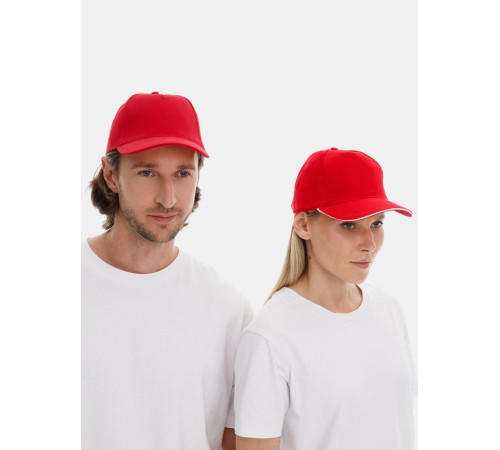 Бейсболка Long Beach, красная