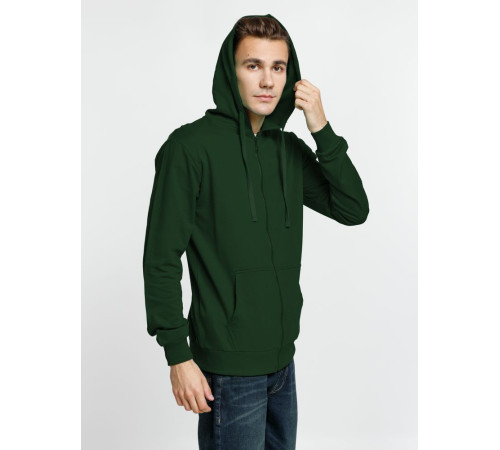 Толстовка на молнии с капюшоном Siverga 2.0, темно-зеленая