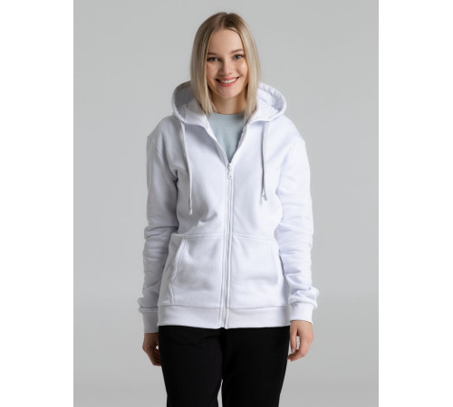 Толстовка на молнии с капюшоном Siverga Heavy 2.0, белая
