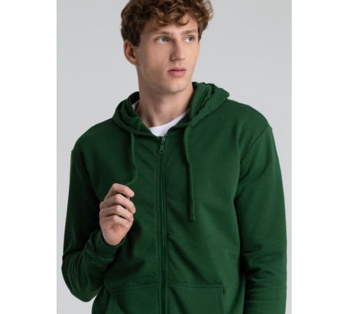 Толстовка на молнии с капюшоном Siverga Heavy 2.0, темно-зеленая