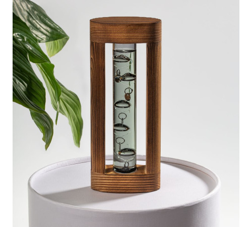 Термометр «Галилей» в деревянном корпусе, серый