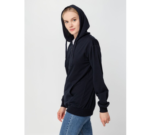 Толстовка на молнии с капюшоном Siverga 2.0, темно-синяя