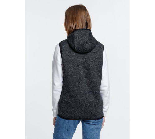 Жилет с капюшоном унисекс Gotland, черный