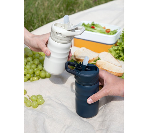 Термобутылка Fujisan 2.0 без логотипа, белая (молочная)