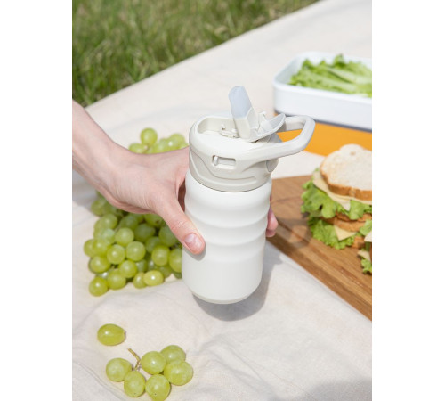 Термобутылка Fujisan 2.0 без логотипа, белая (молочная)