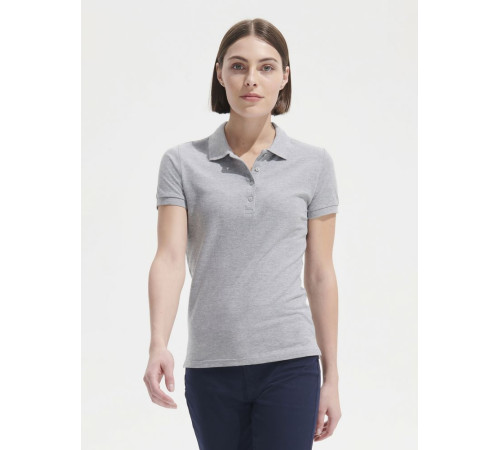 Рубашка поло женская People 210, голубая