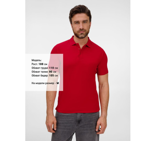 Рубашка поло унисекс Tervise, красная