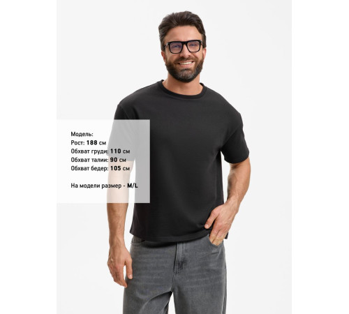 Футболка унисекс Durington, черная