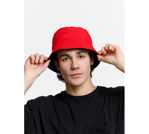 Панама Nylon двусторонняя, темно-синяя с красным