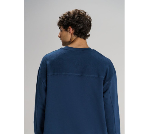 Свитшот оверсайз унисекс Vozduh, темно-синий