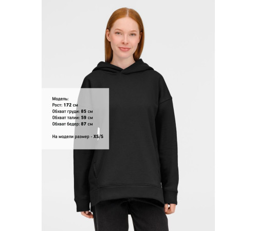 Худи оверсайз унисекс Tolla, черное