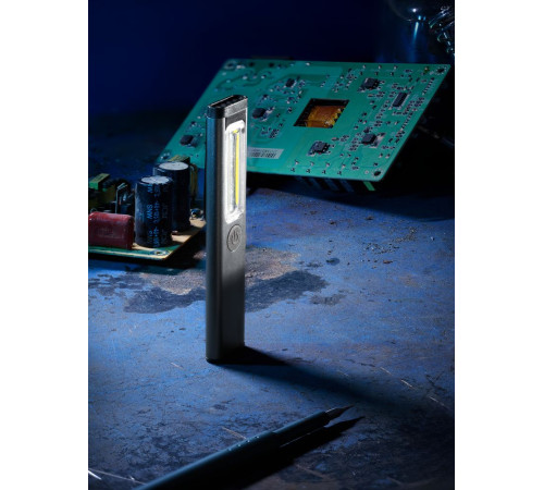 Фонарик-факел аккумуляторный Wallis с магнитом, серый