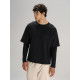 Футболка оверсайз с двойным рукавом Kosmos, черная