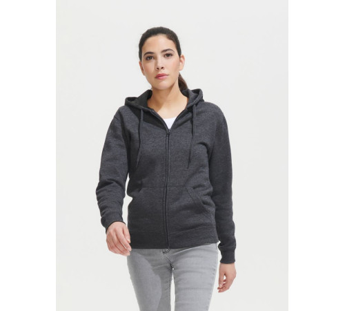 Толстовка женская на молнии с капюшоном Seven Women, черная