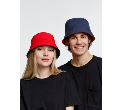 Панама Nylon двусторонняя, темно-синяя с красным