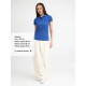 Рубашка поло женская Pasadena Women 200 с контрастной отделкой, ярко-синяя с белым