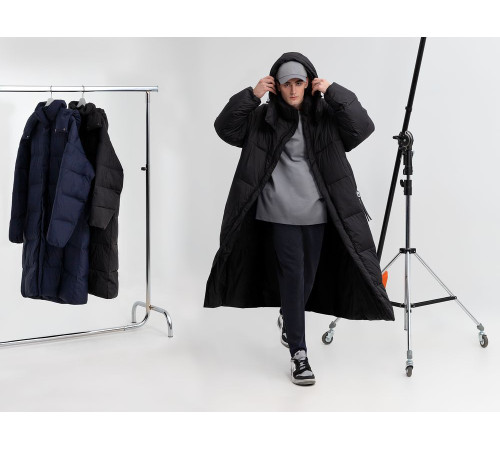 Пуховик унисекс Kapsula, черный