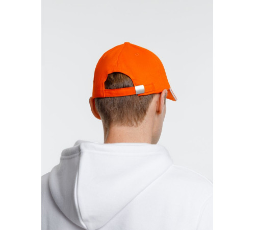 Бейсболка Spiker, оранжевая с белым