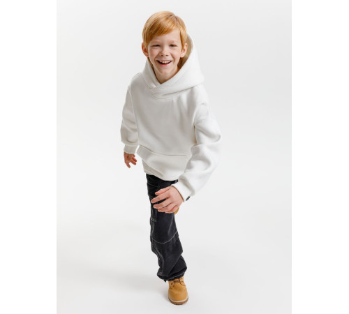 Худи детское оверсайз Junipero, молочное (белое)