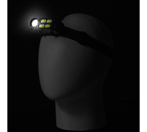 Налобный фонарик аккумуляторный Alnes, черный