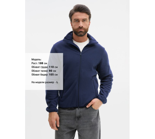 Куртка флисовая унисекс Ben Mac, темно-синяя
