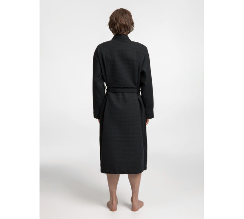 Халат вафельный Kimono, черный
