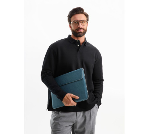 Рубашка поло оверсайз с длинным рукавом Heritage, черная