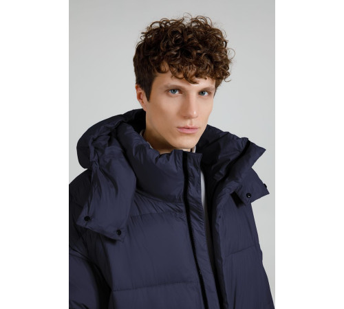 Пуховик унисекс Kapsula, темно-синий