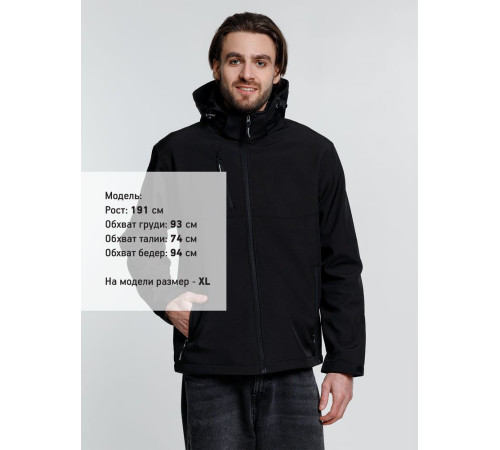 Куртка софтшелл мужская Zagreb, черная