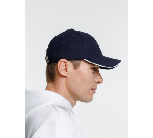 Бейсболка Spiker, темно-синяя с белым