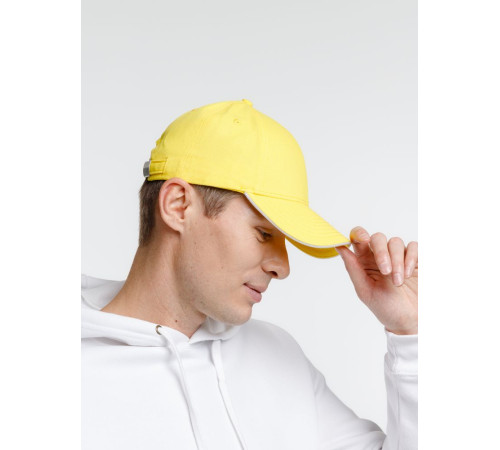 Бейсболка Spiker, желтая с белым